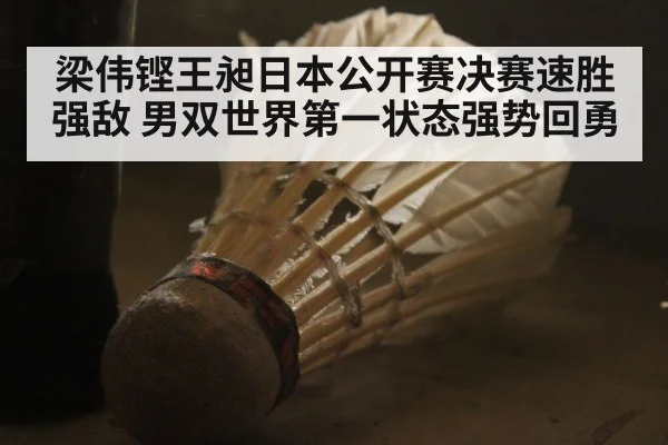 梁伟铿王昶日本公开赛决赛速胜强敌 男双世界第一状态强势回勇